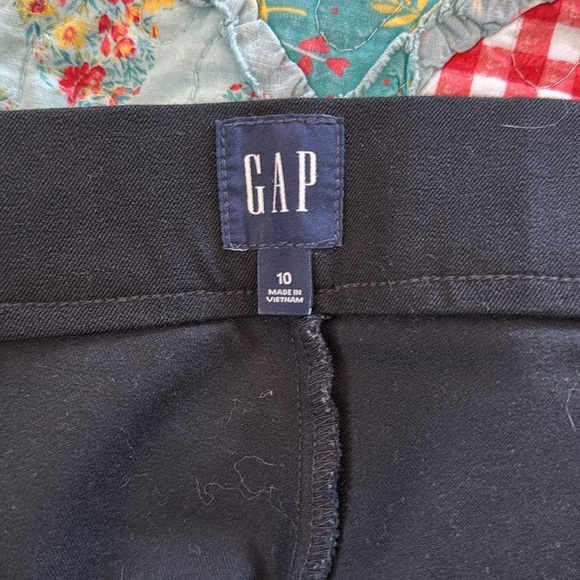 GAP Size 10 Black Straight Leg Pants with Side Zipper - Picture 2 of 8